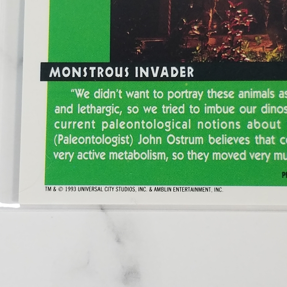 Vintage JP Topps Trading Cards Lot of 10 Jurassic Park Movie Cards Lot #2 - Picture 12 of 12